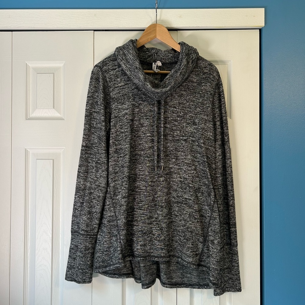 Gray Cowl Neck Sweater